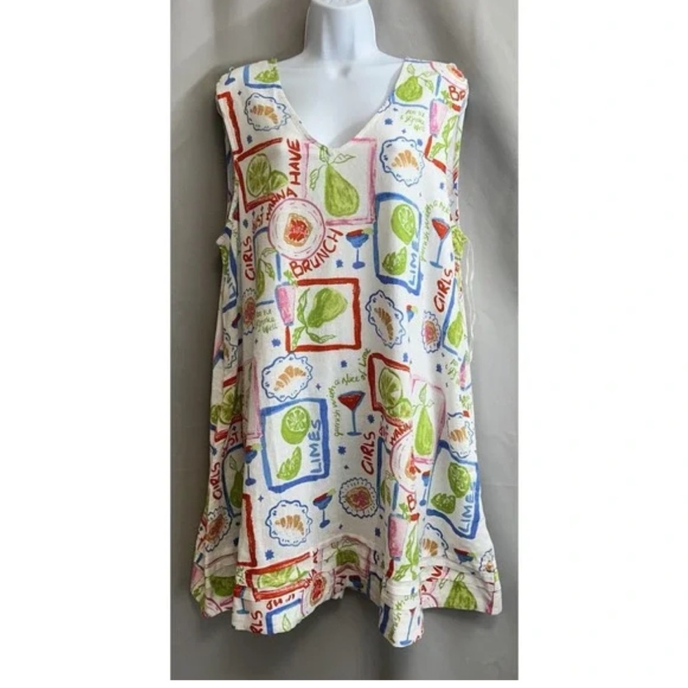 Cynthia Rowley “Girls Just Want to Have Brunch” Dress with Colorful Fruit Print - Picture 3 of 17